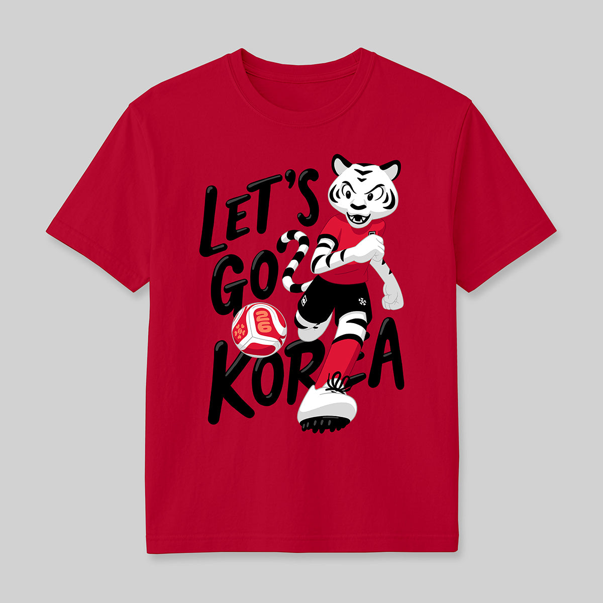 Let's Go Korea Tee Red